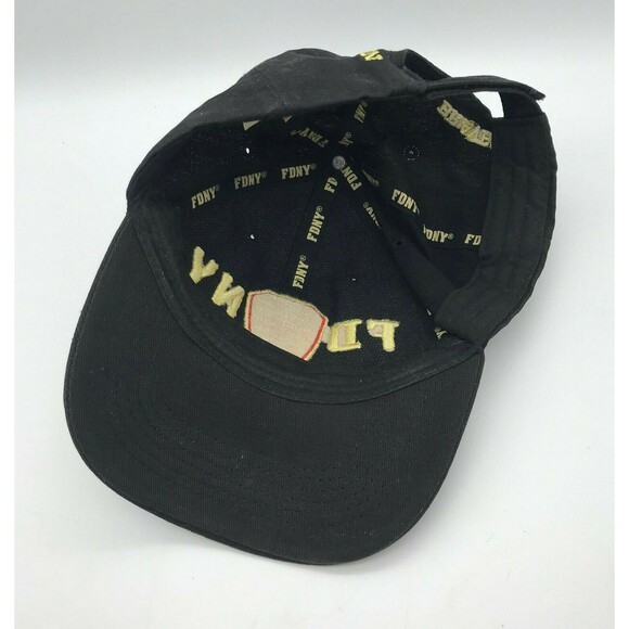 FDNY New York City Fire Department Hat Embroidered Adjustable Black Baseball Cap - Picture 6 of 8